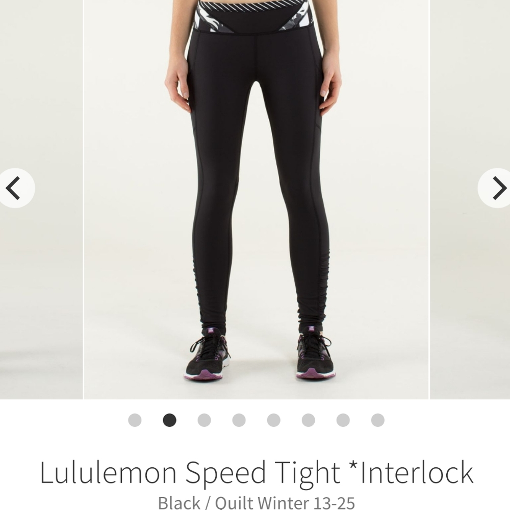 Lululemon Speed Tight *InterlockBlack / Quilt Winter 13-25